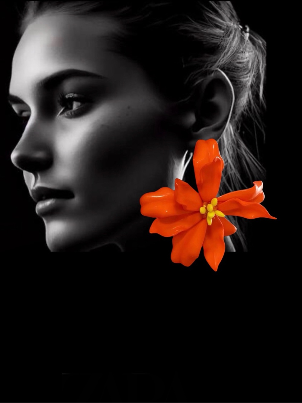 Maxi Statement Earrings in Orange
